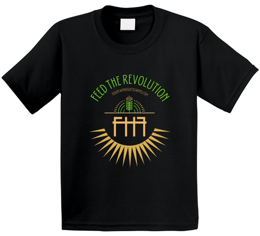 Feed The Revolution Black Childrens T Shirt